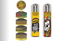 Accendini CLIPPER LARGE  RASTA ANIMAL 2025 - 16 pezzi serie completa
