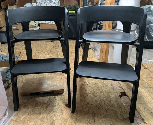 Two stokke steps - two, chair