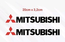 KIT 2 adesivi MITSUBISHI 20CM Personalizzabili, Colt L200 ASX Pajero