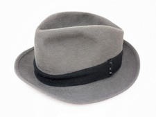 Cappello borsalino monetti vintage di colore grigio unisex hat