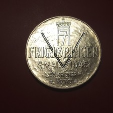 Norvegia Moneta 25 Kroner 1970