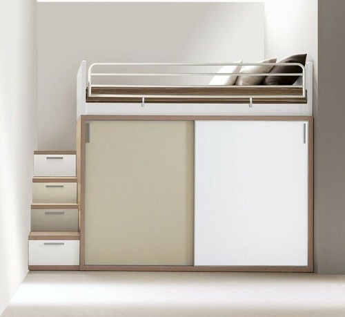 Letto soppalco con - a, a