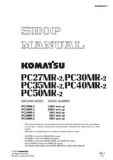 Komatsu PC27MR-2, PC30MR-2, PC35MR-2, PC40MR-2,PC50MR-2 Manuale di servizio escavatore