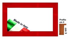 Cornice rossa lucida in legno