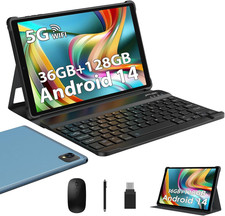 Tablet 10 Pollici Android 14, 36GB RAM 128GB ROM,(1TB TF), Octa-Core,2.0Ghz 5G W