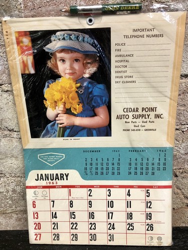 Calendario parete vintage - calendario,