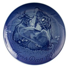 ROYAL COPENHAGEN BING&GRONDAHL PIATTO FESTA DELLA MAMMA 1989 ORIGINALE PORCELLAN