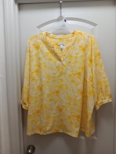QVC Denim & Co. 3X Split Neck