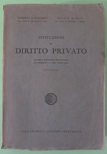 Ruggiero maroi istituzioni - ruggiero, /