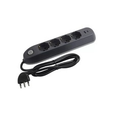 Ciabatta Multipresa 4 Prese Universali + 2 USB A+C Interruttore BTicino 3684GBU