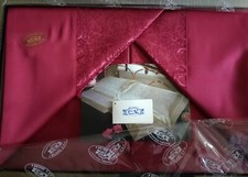 Set coordinato letto matrimoniale ricamato parure 2 piazze 100% seta