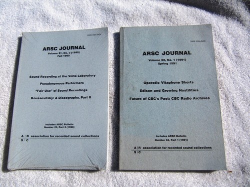 Arsc journal 1991 - vol, 22