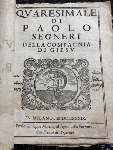 Libro antico quaresimale di - ,