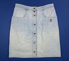 Elegant project lady line minigonna jeans donna usato W34 tg 48 denim T7824