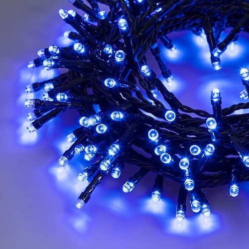 Luci blu addobbi albero - blu,