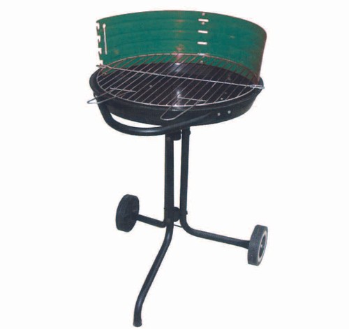 Barbecue tondo con - , ruote