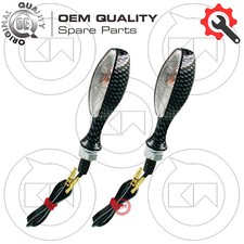 COPPIA FRECCE SLIM MOTO UNIVERSALI CARBON LOOK NAKED STRADA PISTA TOURING