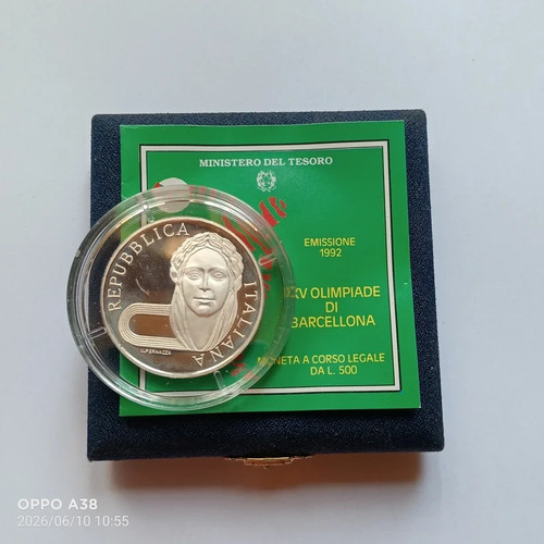 500 lire argento 1992 - 1992, proof