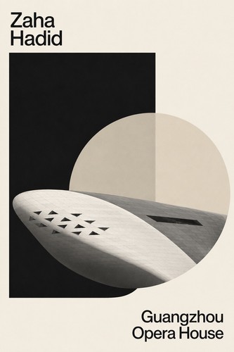 Poster zaha hadid - zaha, guangzhou