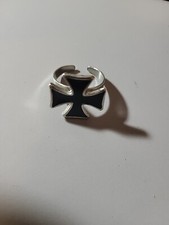 Anello croce malta nera - croce,