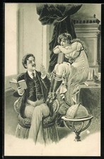 AK Uomo Legge Signora Da Un