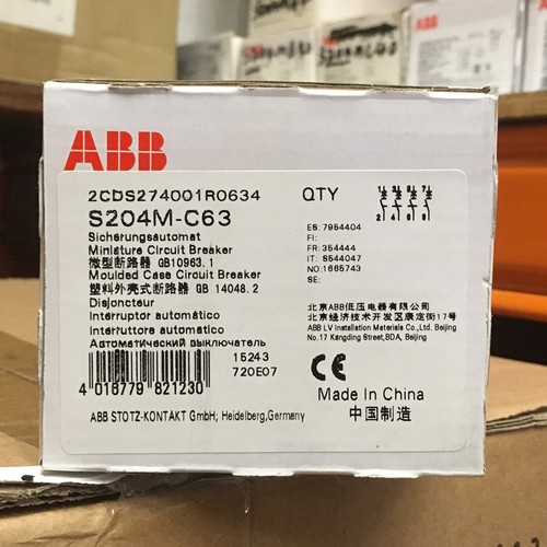 1pc brand new abb - 1pc, s204m-c63