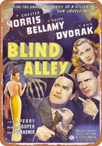Metal sign 1939 blind alley - 1939,