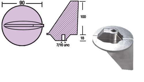 Anodo pinna motore mercury - pinna,