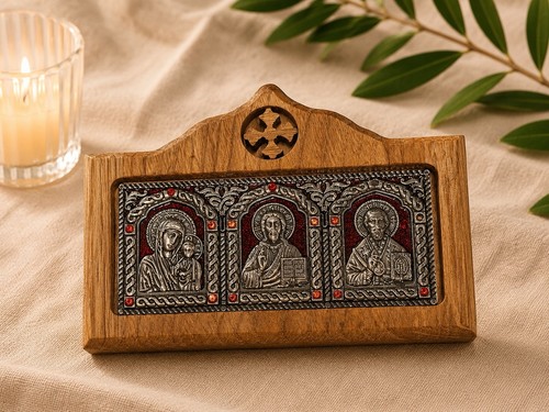 Handmade oak orthodox car - car, icon