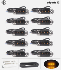 10 Luci LED Ingombro Laterali 12V 24V Arancio Camion Rimorchio Omologati