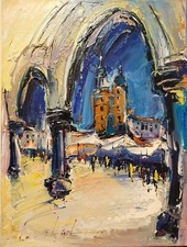 Viktor Fridrikh (1968) - Cracovia, Piazza del Mercato  Olio su tele