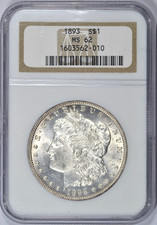 1893 MORGAN SILVER DOLLAR NGC