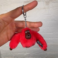 Kipling Red Furry Monkey