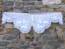 French pair white curtains