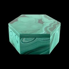 An Antique Malachite Hexagonal