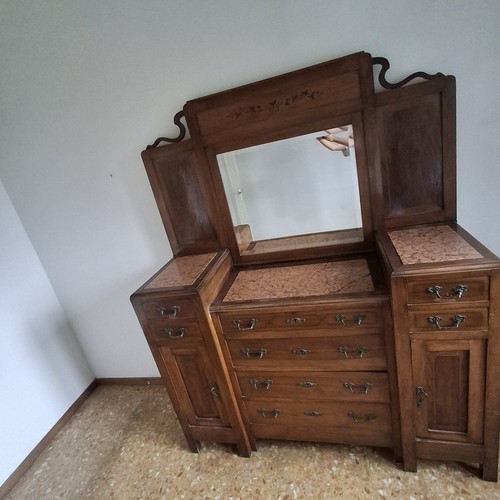 Comò legno con specchiera - in,