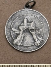 SAN FRANCESCO D'ASSISI MEDAGLIA 1926 VII CENTENARIO MORTE METALLO ARGENTATO