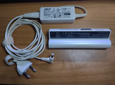 Asus batteria e carica batteria Eee pc 900 HA,originali funzionanti colore bianc