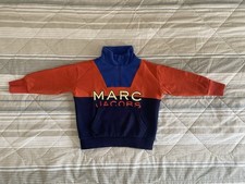 Felpa bambino Marc Jacobs mezza zip, col. blu/arancione, taglia 2 anni(86cm)