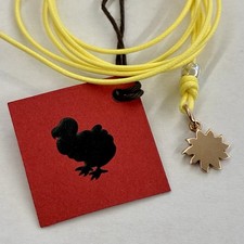 Dodo Pomellato Collana Ciondolo Sole Oro Rosa E Argento Originale Unisex