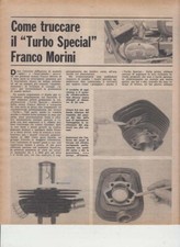 PUBBLICITA' TECNICA ELABORAZIONE  MOTORE TURBO SPECIAL FRANCO MORINI 1969 ENGINE