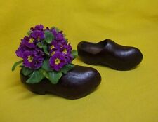 ✅ ANTICO PAIO DI ZOCCOLI DELLA VALSESIA IN LEGNO PRIMI 900 ANTIQUE - 4534