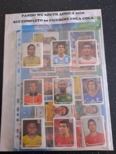 SET COMPLETO 60 FIGURINE COCA COLA WORLD CUP SOUTH AFRICA 2010 PANINI