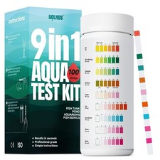 Test Acqua Acquario 9-in-1 Dolce e Salato: Misuratore Durezza Acqua, pH.. 100pz