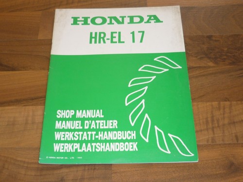 Manuale officina honda - officina, hr-el17
