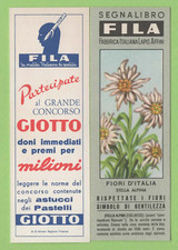 SEGNALIBRO FILA SERIE FIORI D'ITALIA STELLA ALPINA GIOTTO BLU