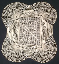 Centrino Uncinetto ècru 60 x