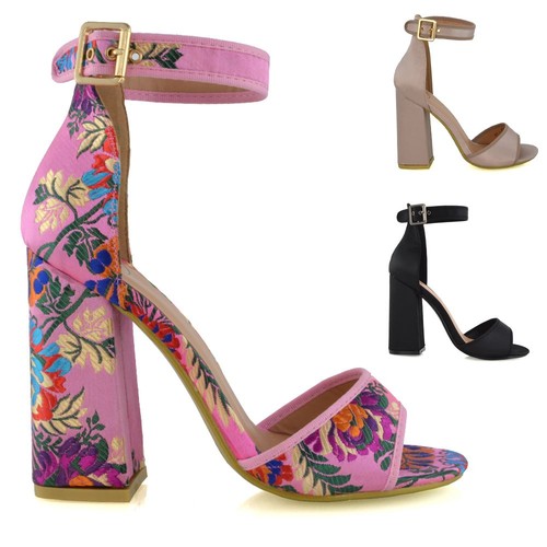 Sandali donna raso tacco alto