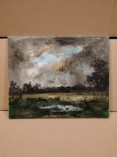 Dipinto olio creatura super - ad,
