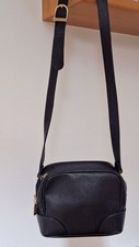 Borsa donna Vintage anni ‘80 FRANCESCO BIASIA, in vera pelle martellata, nera